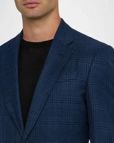Emporio Armani Men's Prince of Wales Wool G Line Sport Coat | Thumbnail 5 Emporio Armani Men's Prince of Wales Wool G Line Sport Coat | Thumbnail 5
