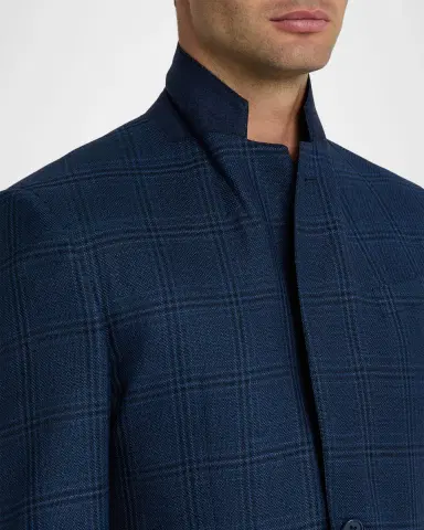 Emporio Armani Men's Prince of Wales Wool G Line Sport Coat | Thumbnail 7 Emporio Armani Men's Prince of Wales Wool G Line Sport Coat | Thumbnail 7