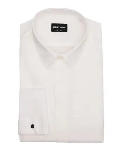 Giorgio Armani Men's Pleated Bib Tuxedo Shirt | Thumbnail 1 Giorgio Armani Men's Pleated Bib Tuxedo Shirt | Thumbnail 1
