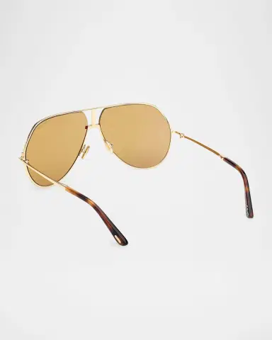 Tom Ford Men's Rickie-02 Metal Aviator Sunglasses | Thumbnail 2