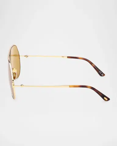 Tom Ford Men's Rickie-02 Metal Aviator Sunglasses | Thumbnail 4