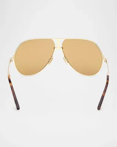 Tom Ford Men's Rickie-02 Metal Aviator Sunglasses | Thumbnail 5