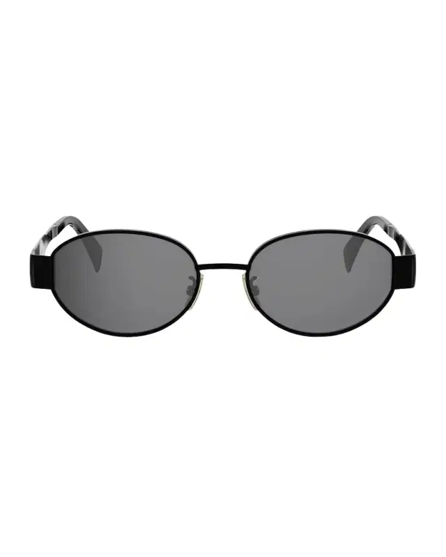 CELINE Triomphe Oval Metal Sunglasses