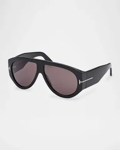 Tom Ford Men's Bronson T-Logo Shield Sunglasses | Thumbnail 3