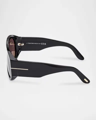 Tom Ford Men's Bronson T-Logo Shield Sunglasses | Thumbnail 4