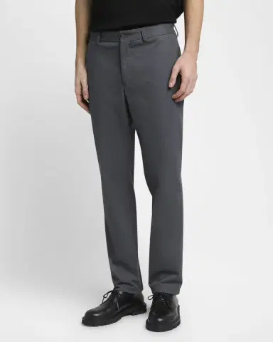 Giorgio Armani Men's Cotton and Cashmere Slim Flat-Front Trousers | Thumbnail 4