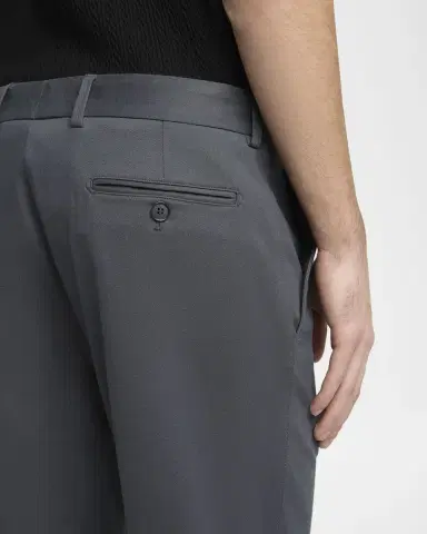 Giorgio Armani Men's Cotton and Cashmere Slim Flat-Front Trousers | Thumbnail 5