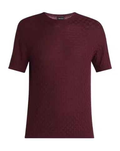 Giorgio Armani Men's Woven Quadrant Cashmere and Silk Crewneck Sweater | Thumbnail 1 Giorgio Armani Men's Woven Quadrant Cashmere and Silk Crewneck Sweater | Thumbnail 1