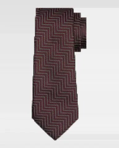 Giorgio Armani Men's Chevron-Woven Silk Tie | Thumbnail 2