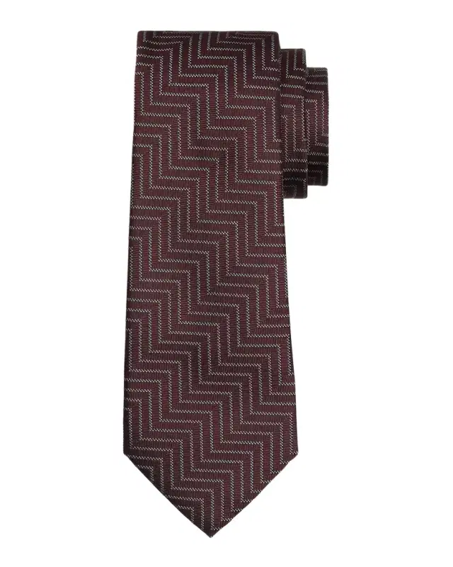Men 's Chevron-Woven Silk Tie