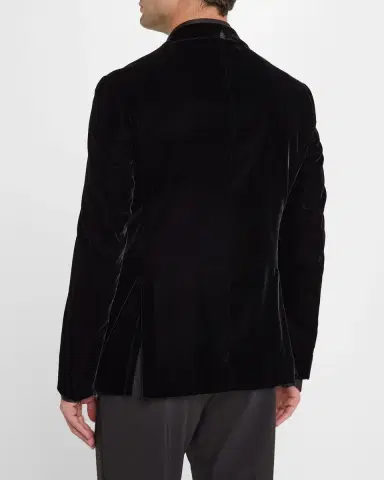 Giorgio Armani Men's Velvet Notch Lapel Dinner Jacket | Thumbnail 3 Giorgio Armani Men's Velvet Notch Lapel Dinner Jacket | Thumbnail 3