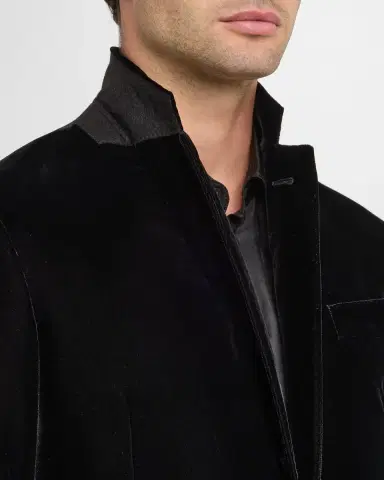 Giorgio Armani Men's Velvet Notch Lapel Dinner Jacket | Thumbnail 7 Giorgio Armani Men's Velvet Notch Lapel Dinner Jacket | Thumbnail 7