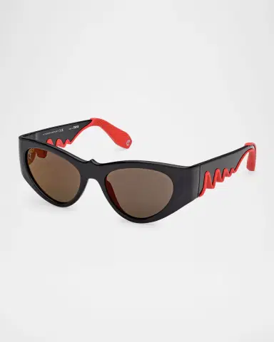 Christian Louboutin Loubishark Acetate Cat-Eye Sunglasses | Thumbnail 3