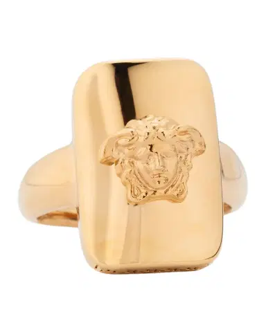 Versace Men 's Medusa Rectangular Signet Ring | Thumbnail 1