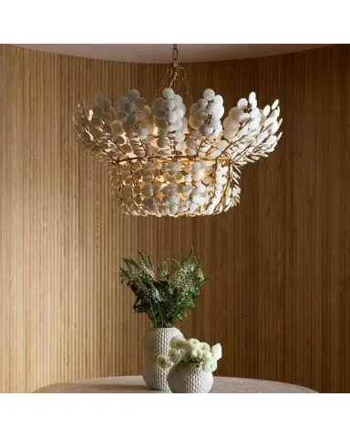 Arteriors Bilal 40" 8-Light Coconut Shell Chandelier | Thumbnail 2