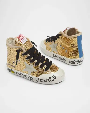 Golden Goose Girl's Francy Penstar Sequined High-Top Sneakers, Baby/Toddler | Thumbnail 2