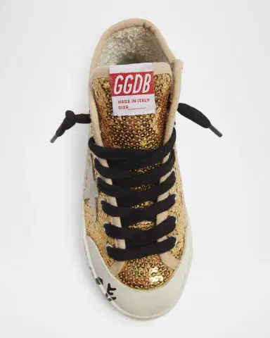 Golden Goose Girl's Francy Penstar Sequined High-Top Sneakers, Baby/Toddler | Thumbnail 3