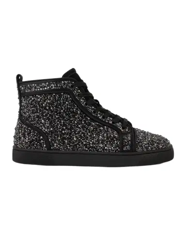 Christian Louboutin Men's Louis Strass High-Top Sneakers | Thumbnail 1 Christian Louboutin Men's Louis Strass High-Top Sneakers | Thumbnail 1