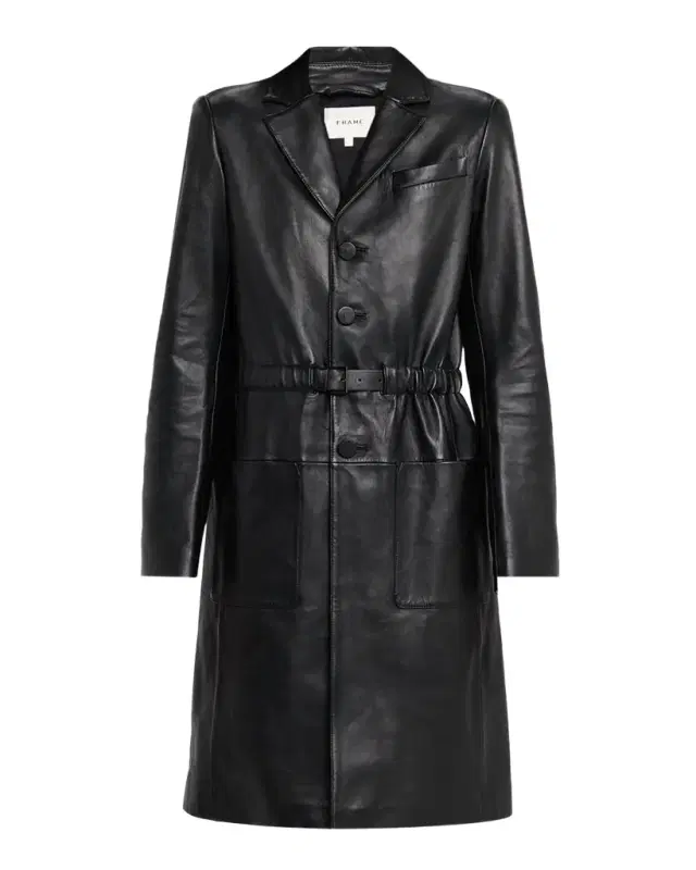 The Long Leather Belted Jacket