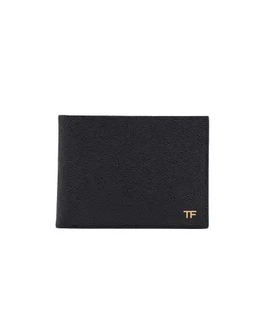 TOM FORD Men's T Line Small Grain Leather Bifold Wallet | Thumbnail 1 TOM FORD Men's T Line Small Grain Leather Bifold Wallet | Thumbnail 1