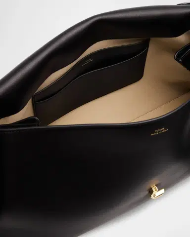 TOTEME T-Lock Smooth Calf Leather Satchel Bag | Thumbnail 4 TOTEME T-Lock Smooth Calf Leather Satchel Bag | Thumbnail 4