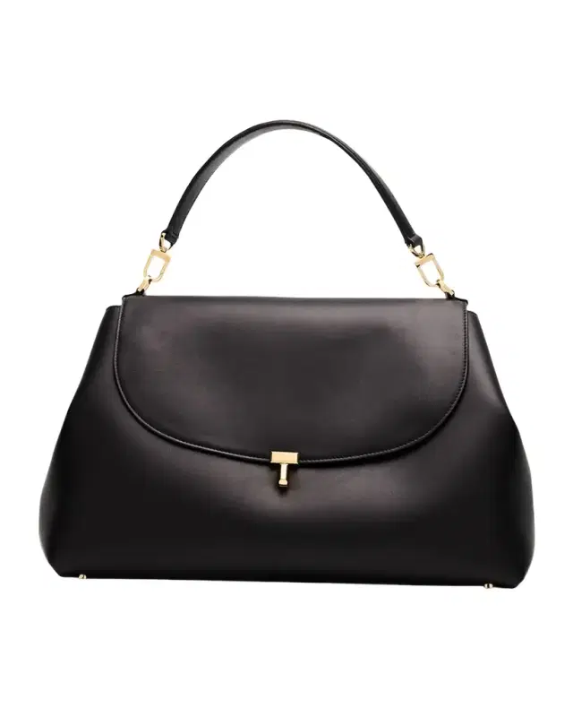 Toteme T-Lock Smooth Calf Leather Satchel Bag