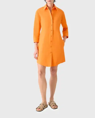 Akris punto Long-Sleeve Cotton Poplin Mini Shirtdress | Thumbnail 6 Akris punto Long-Sleeve Cotton Poplin Mini Shirtdress | Thumbnail 6