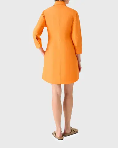 Akris punto Long-Sleeve Cotton Poplin Mini Shirtdress | Thumbnail 7 Akris punto Long-Sleeve Cotton Poplin Mini Shirtdress | Thumbnail 7