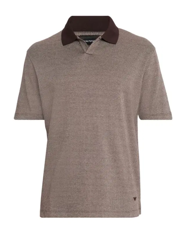 Emporio Armani Men's Melange Short-Sleeve Polo Shirt