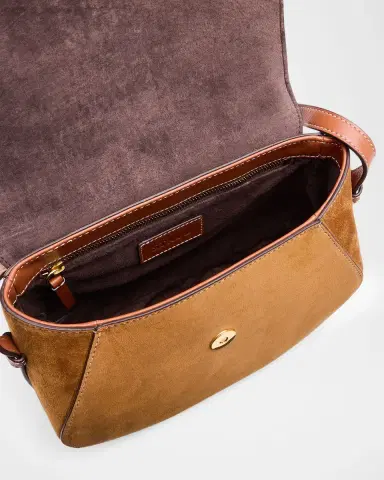 STAUD Bella Suede Saddle Shoulder Bag | Thumbnail 4
