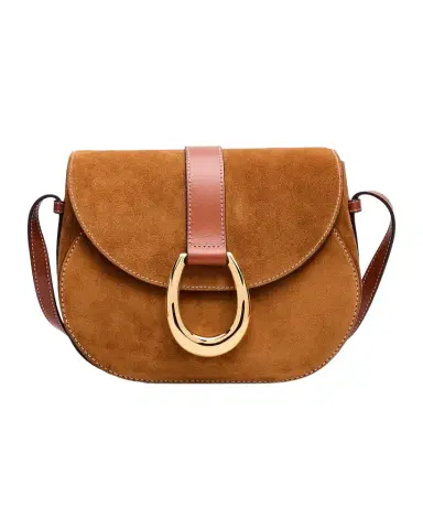 STAUD Bella Suede Saddle Shoulder Bag | Thumbnail 1