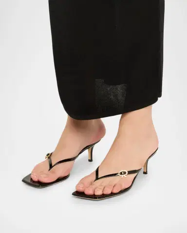Gianvito Rossi 55mm Leather Thong Sandals | Thumbnail 2
