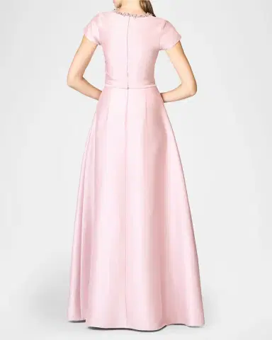 Sachin & Babi Jewel-Embellished Pleated Mikado Gown | Thumbnail 3 Sachin & Babi Jewel-Embellished Pleated Mikado Gown | Thumbnail 3