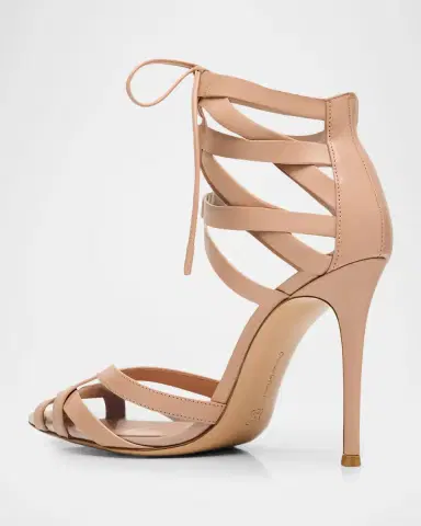 Gianvito Rossi 105mm Strappy Leather Sandals | Thumbnail 4 Gianvito Rossi 105mm Strappy Leather Sandals | Thumbnail 4