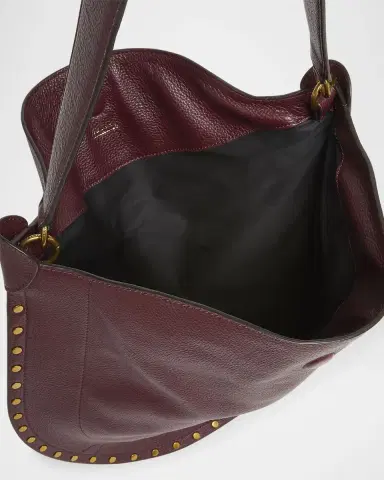 Isabel Marant Oskan Studded Grainy Leather Shoulder Bag | Thumbnail 3