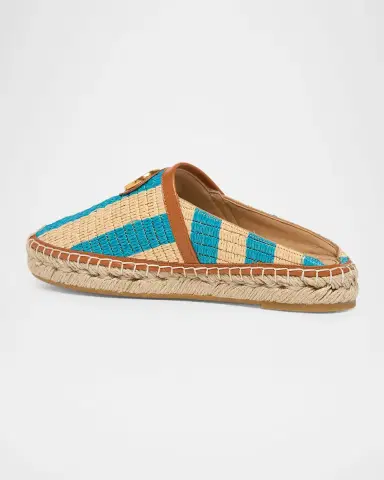 Valentino Garavani VLogo Striped Espadrille Mules | Thumbnail 2