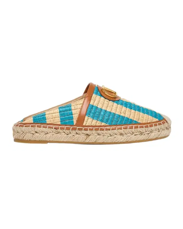 VLogo Striped Espadrille Mules VLogo Striped Espadrille Mules