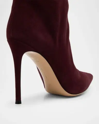 Gianvito Rossi 105mm Suede Pointed-Toe Booties | Thumbnail 6