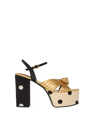 Valentino Garavani 125mm VLogo Crasher Sequined Polka Dot Leather Platform Sandals | Thumbnail 1