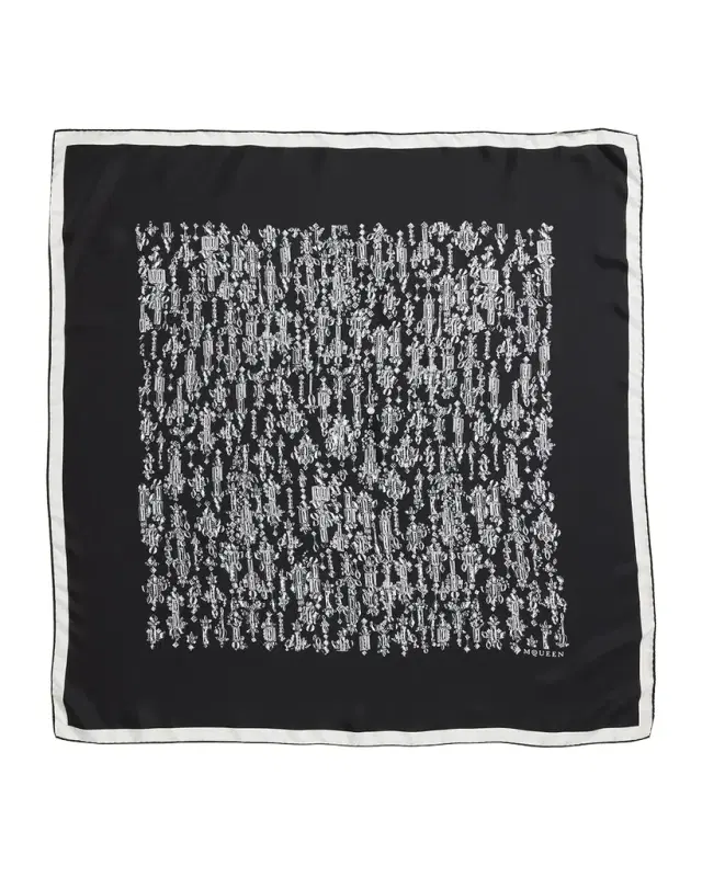 Crystal Mirror Silk Foulard