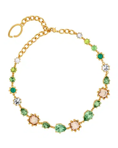 Oscar de la Renta Crystal Prong Sculpted Necklace | Thumbnail 1 Oscar de la Renta Crystal Prong Sculpted Necklace | Thumbnail 1