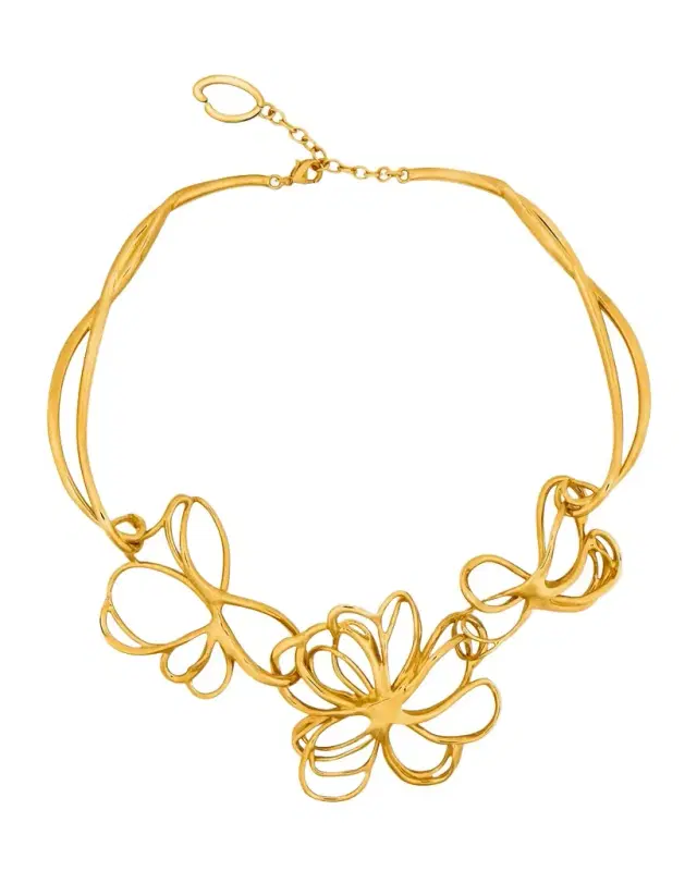 Wire Flower Necklace