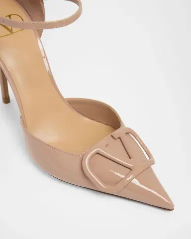 Valentino Garavani 100mm VLogo Signature Patent Leather Pumps | Thumbnail 4 Valentino Garavani 100mm VLogo Signature Patent Leather Pumps | Thumbnail 4
