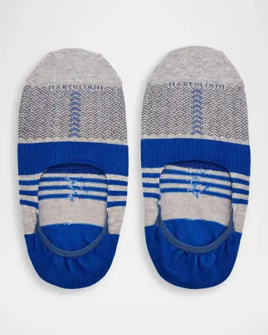 Marcoliani Men's Invisible Touch Cotton No-Show Socks | Thumbnail 3