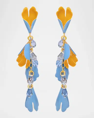 Oscar de la Renta Bell Flowers Dangle Earrings | Thumbnail 2 Oscar de la Renta Bell Flowers Dangle Earrings | Thumbnail 2