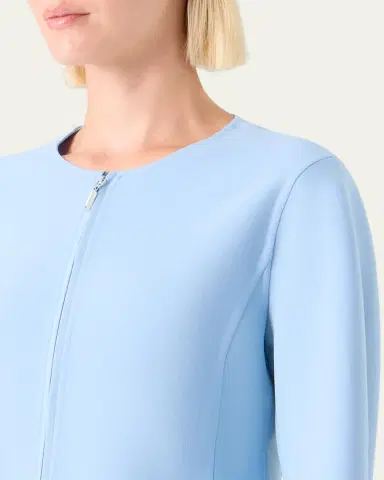 Akris Harriet Wool Crepe Crop Jacket | Thumbnail 5 Akris Harriet Wool Crepe Crop Jacket | Thumbnail 5