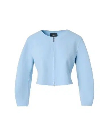 Akris Harriet Wool Crepe Crop Jacket | Thumbnail 1 Akris Harriet Wool Crepe Crop Jacket | Thumbnail 1