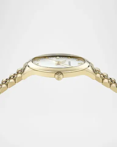 Ferragamo Men's Ren 40mm IP Yelow Gold Bracelet Watch with Diamonds | Thumbnail 4