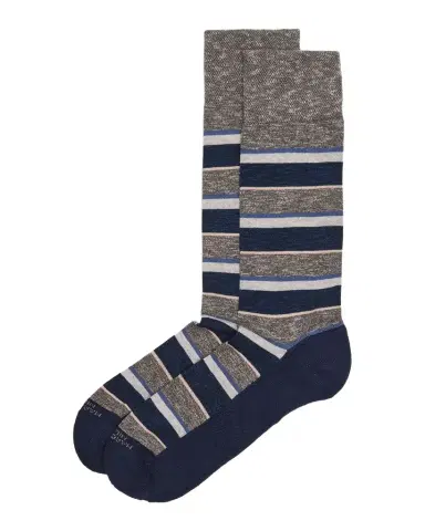 Marcoliani Men's Multi-Stripe Crew Socks | Thumbnail 1