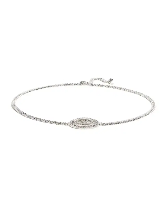 Valentino Garavani VLogo Signature Crystal-Embellished Chain Belt